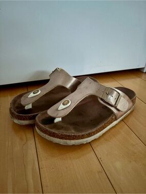 Cork Supportive Kids Metallic Rose Gold Sandals
